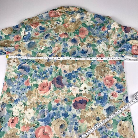 VTG 90s Cape Cod Sportswear Womens Shirt Sz 14 Floral Button Up SS USA NWT - Picture 8 of 10